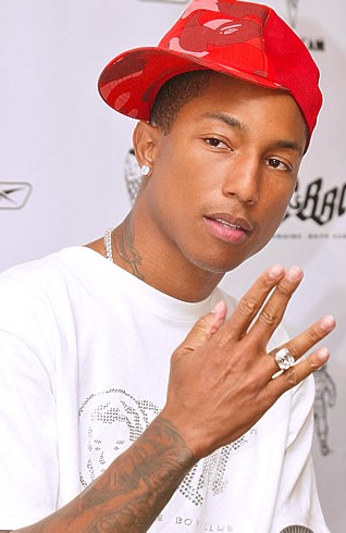 Pharrell Williams Foto de Pharrell Williams con gorro