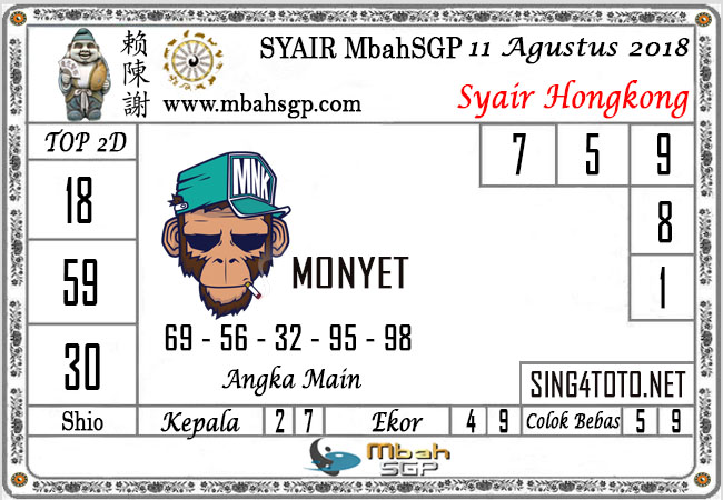 Forum Syair Harian Shio Jitu Hk 11 Agustus 2018 Kode Syair Sgp Hk Sd Motesia