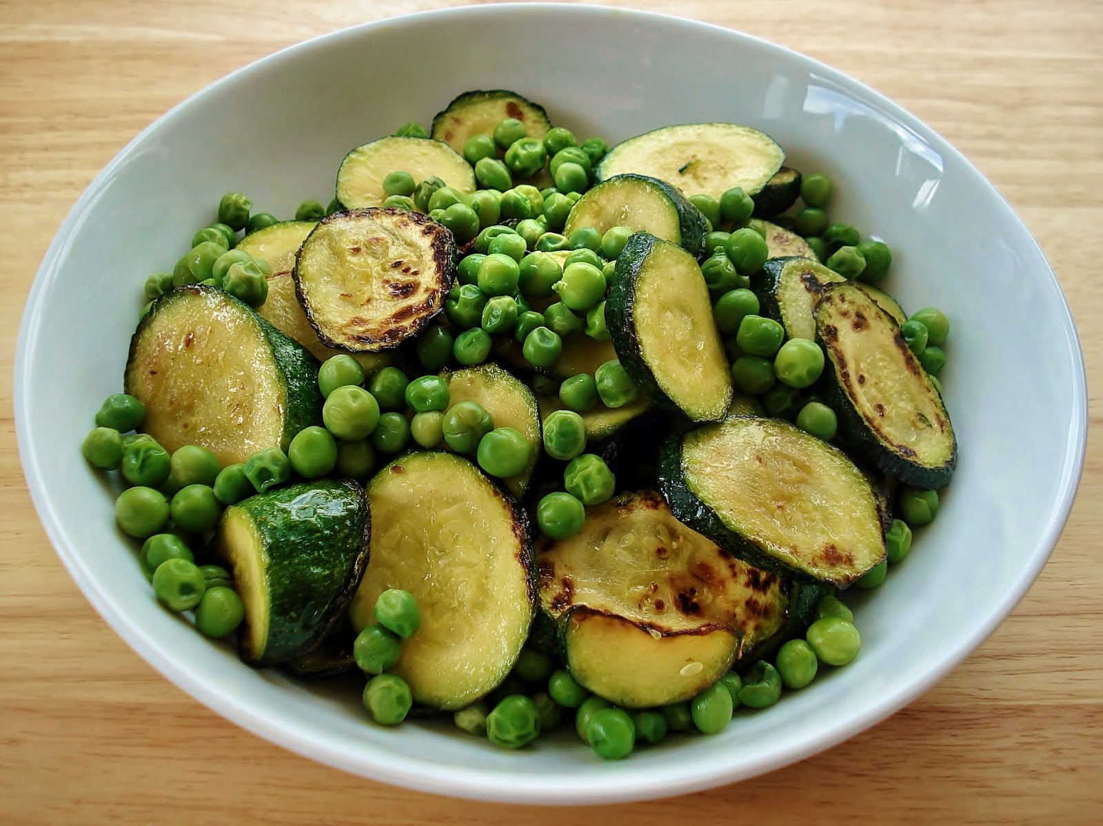 Courgette and Pea Salad GF SCD Gluten Free SCD and Veggie