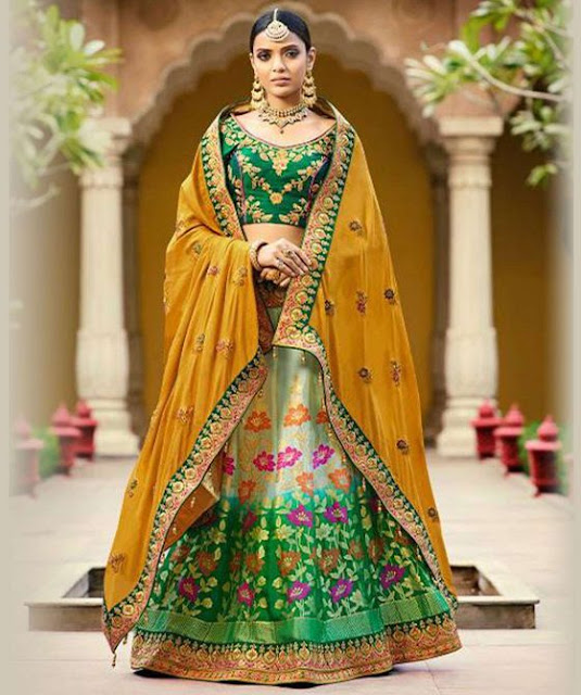 Green Color Lehenga Designs for your Sangeet Ceremony