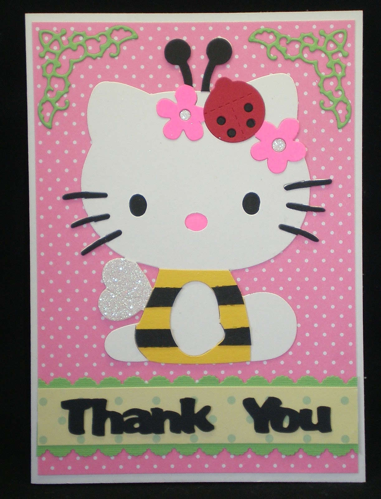 HAVE A SCRAP HAPPY DAY Hello Kitty Thank You Card