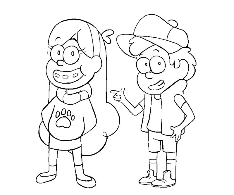 mabel and dipper coloring pages - photo #18