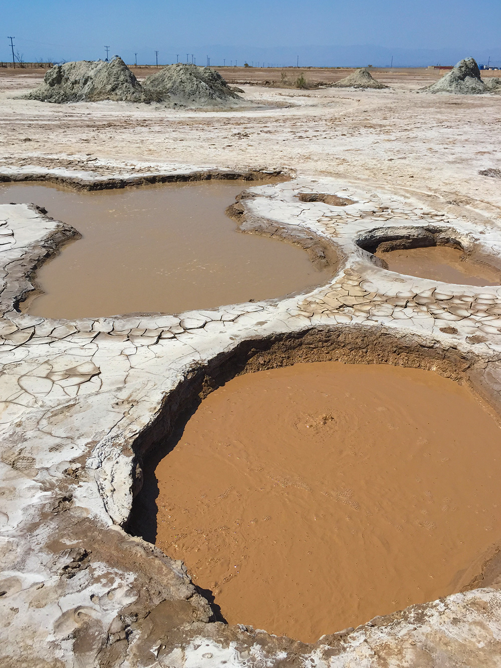 mud baths mud pots Salton Sea area Southern California volcano