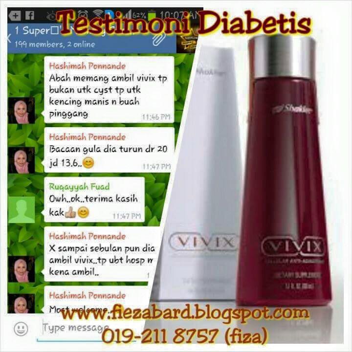 Testimoni Vivix Untuk Pesakit Diabetes / Kencing Manis