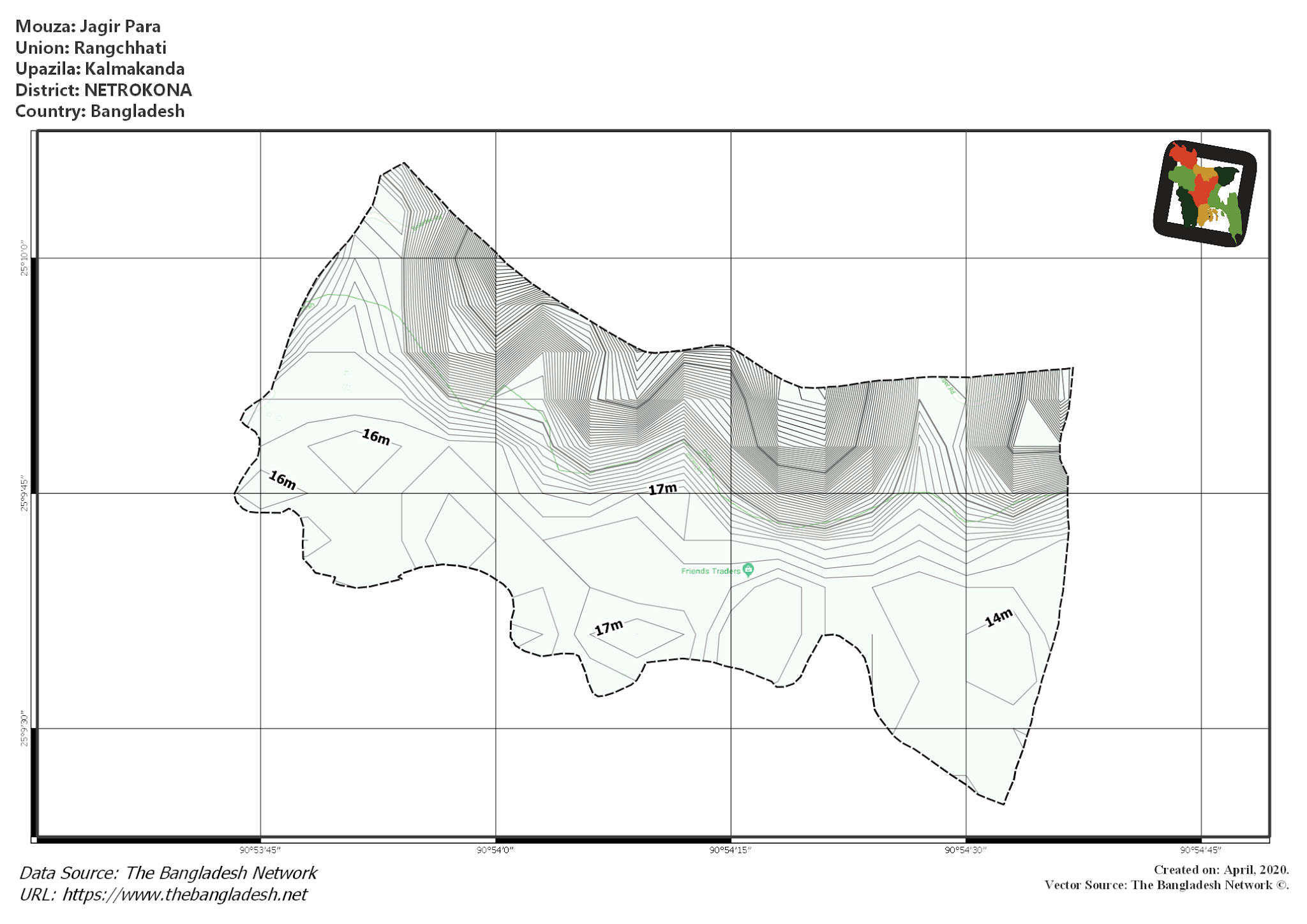 Map of Jagir Para Mouza of Kalmakanda Upazila, NETROKONA Map of Jagir Para Mouza of Kalmakanda Upazila, NETROKONA, Bangladesh.