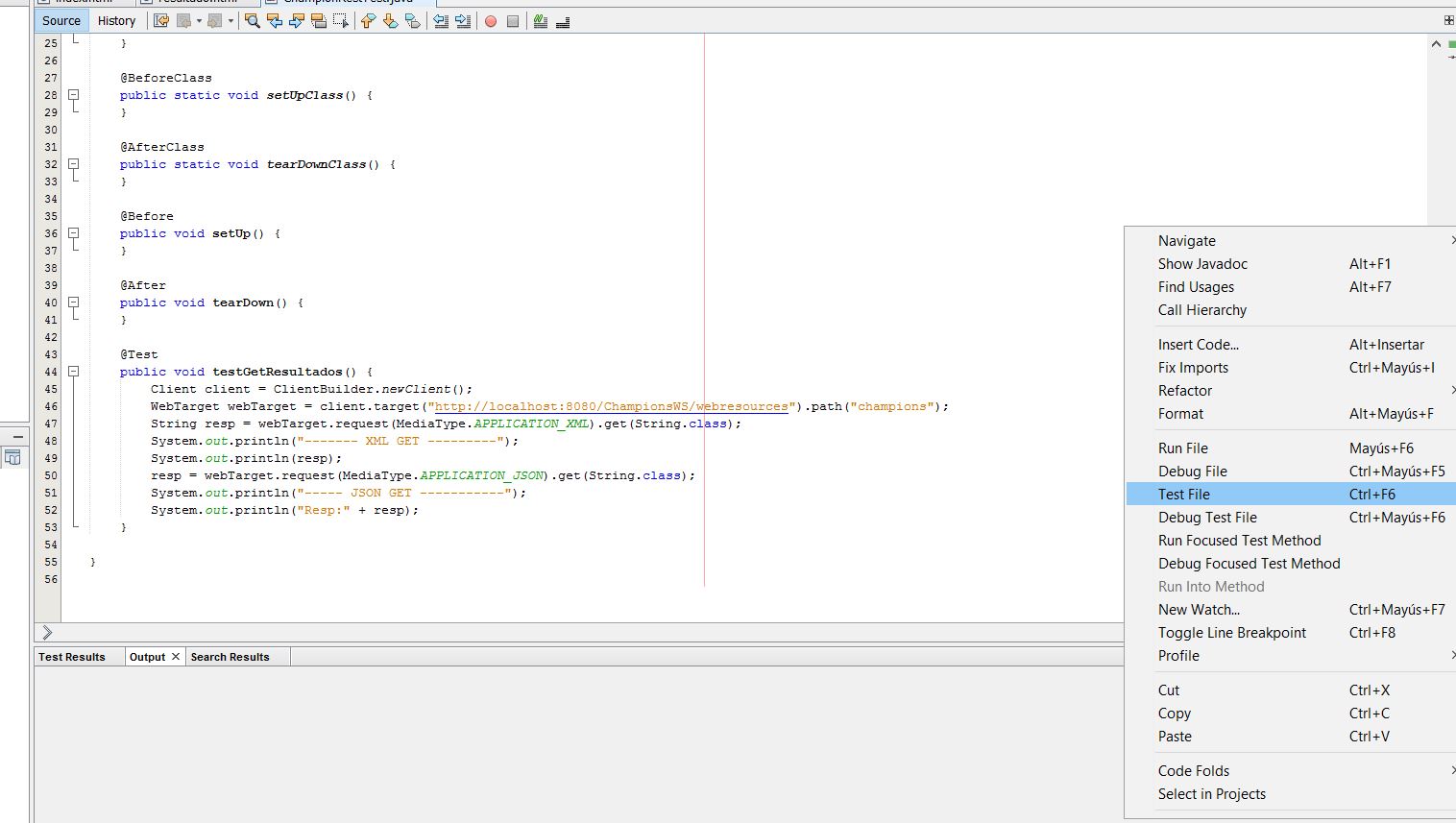 Problema Testeando un REST con JSON en NetBeans y GlassFish Server