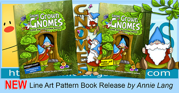 Annie Lang's Gnome Grown Character art line art pattern book