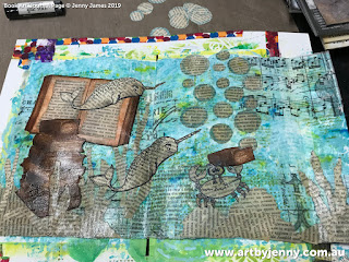 artwork by Jenny James featuring Book Art with an Under the Sea Fairy Story
