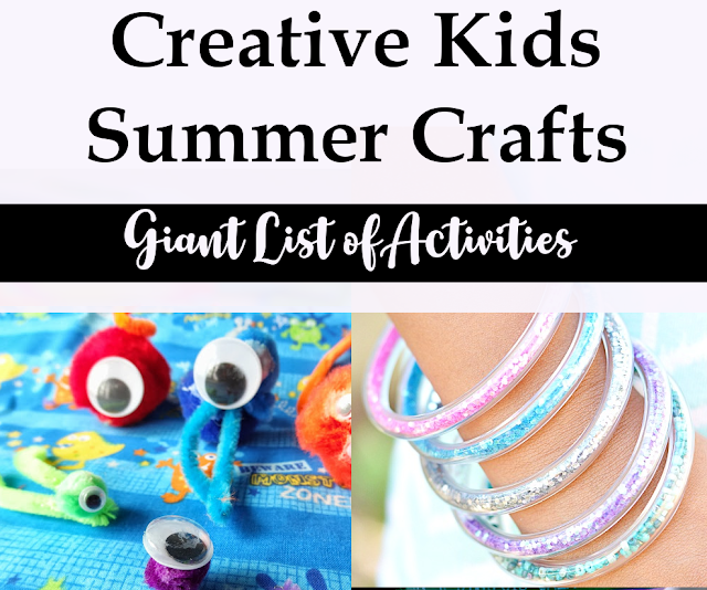 Great list of easy summer crafts for kids for ages 7 to 18.  Perfect for teens, tweens and in betweens.
