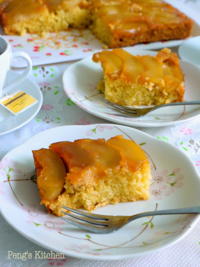 Peng's Kitchen Apple Cornmeal UpsideDown Cake