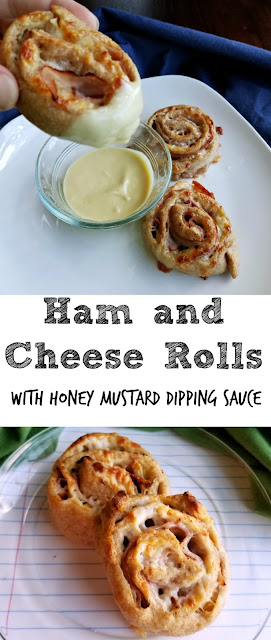 Ham and cheese sandwiches just got a fun upgrade! These rolls have all those classic lunchtime flavors but in a more exciting package. Make the honey mustard dipping sauce to take them to the next level!