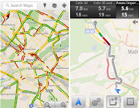 Google maps with traffic estimates