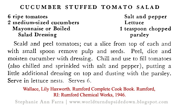 WWI WWII recipe Salad
