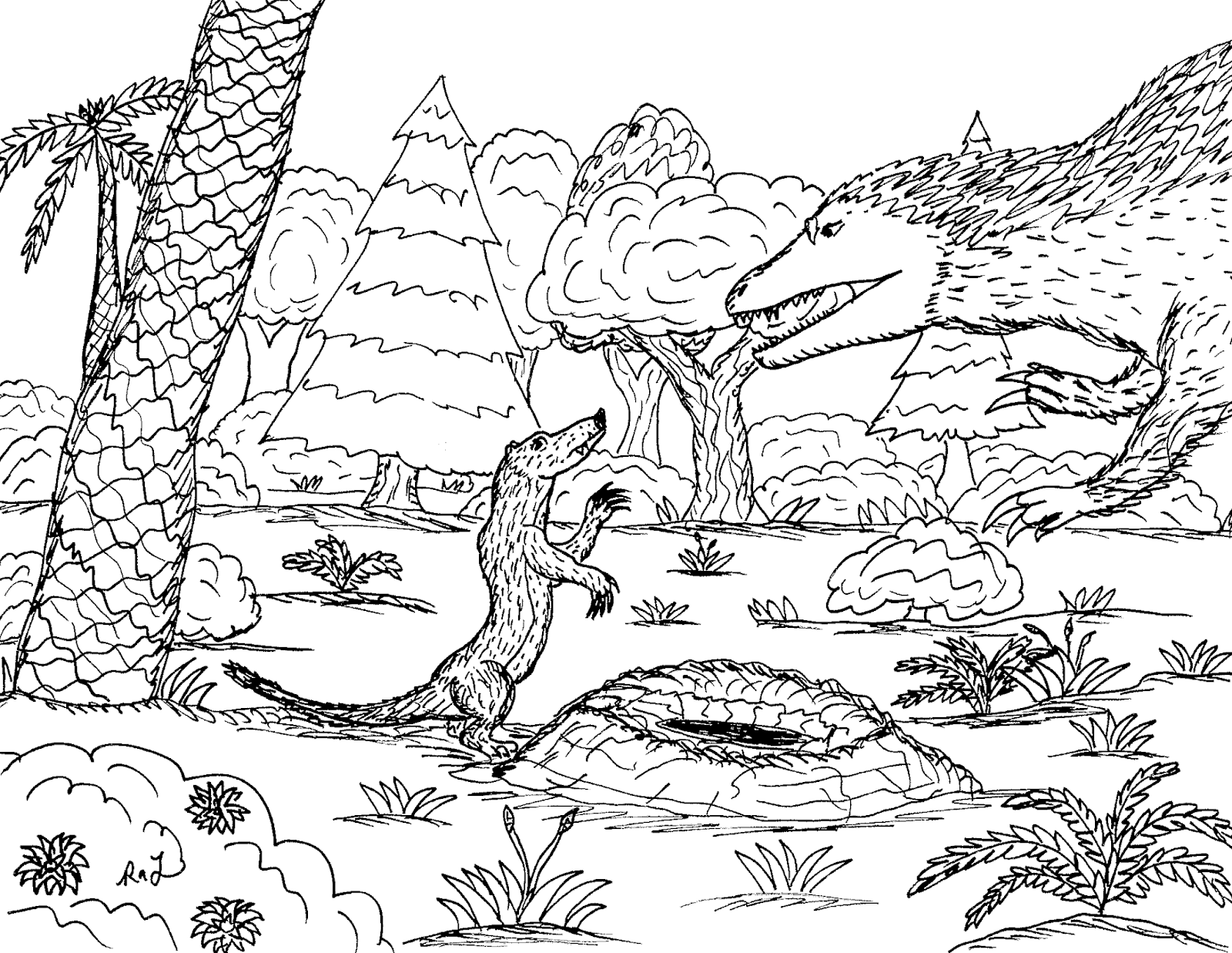 Prehistoric Mammals Coloring Pages Coloring Pages