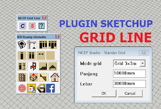 Download Plugin SketchUp - Grid Line V.1.0