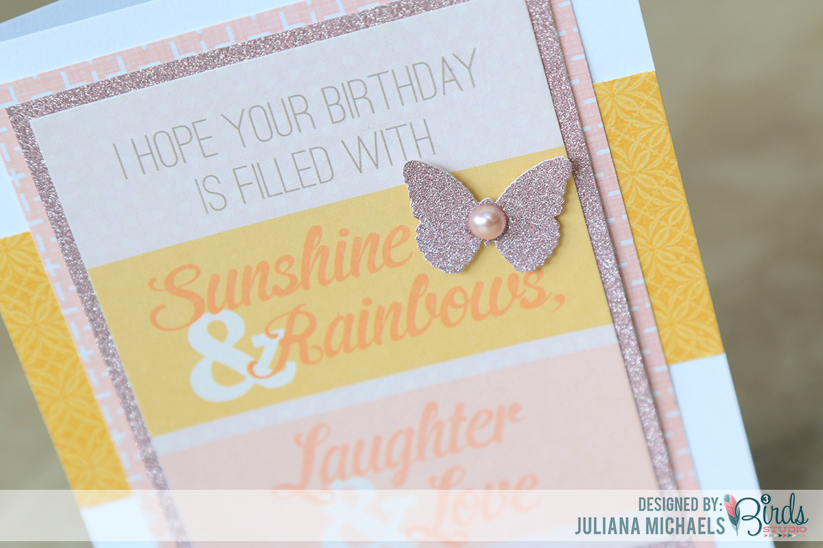 Sunshine & Rainbows feminine birthday cards by Juliana Michaels for 3 Birds Design