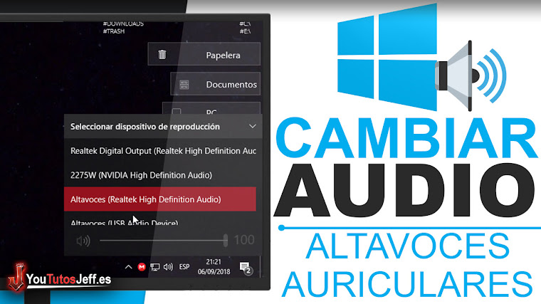 Cambiar el Audio entre Altavoces y Auriculares - Trucos Windows 10