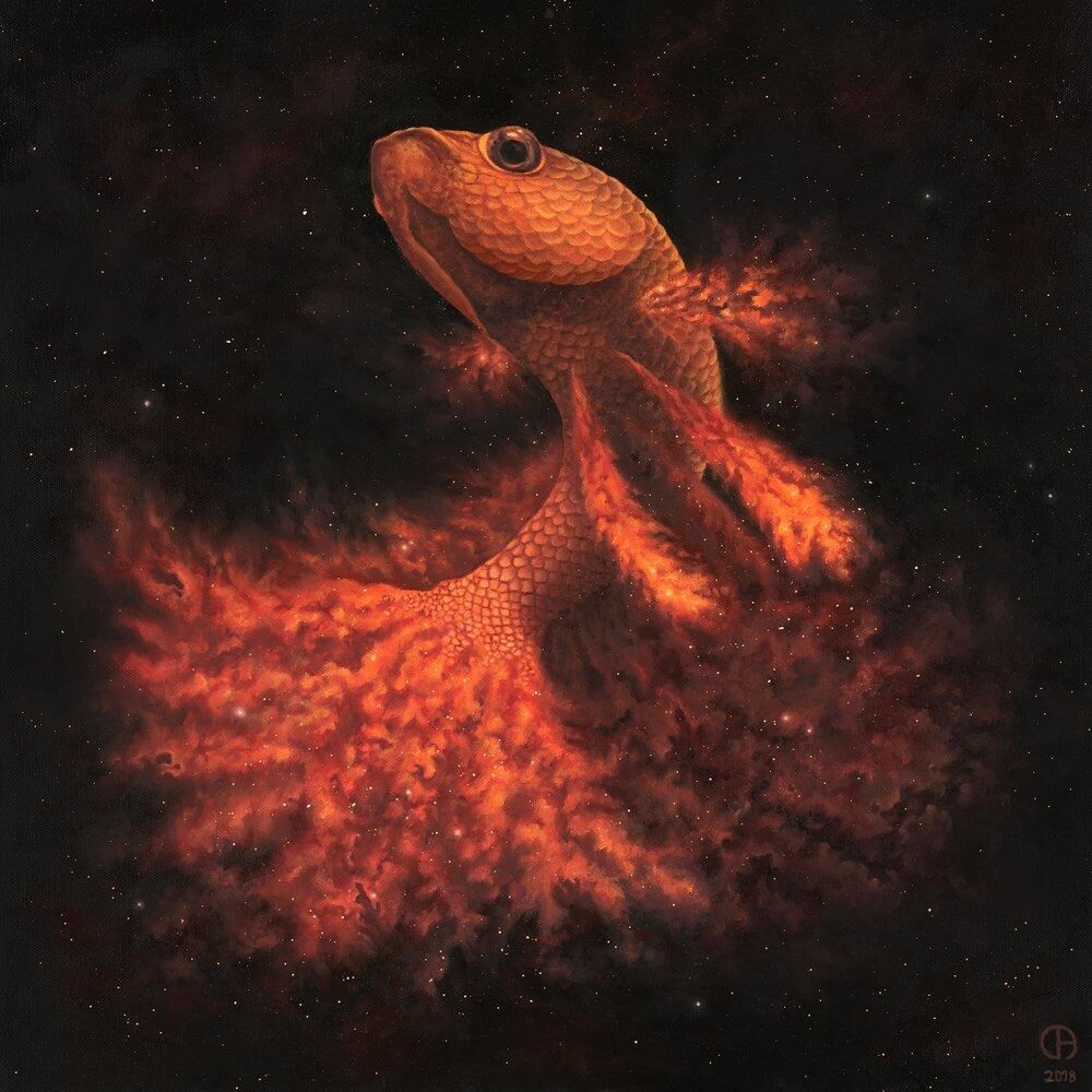 12-Betta-Fish-David-Ambarzumjan-Cosmic-Space-Fantasy-Animal-Drawings-and-Paintings-www-designstack-co