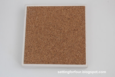 Tile for DIY Coaster Tutorial from Setting for Four #dollar #tile #coaster #diy