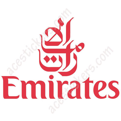 Acestickers Com Emirates フライ エミレーツ Logo Stickers 15 X 10 3 Cm