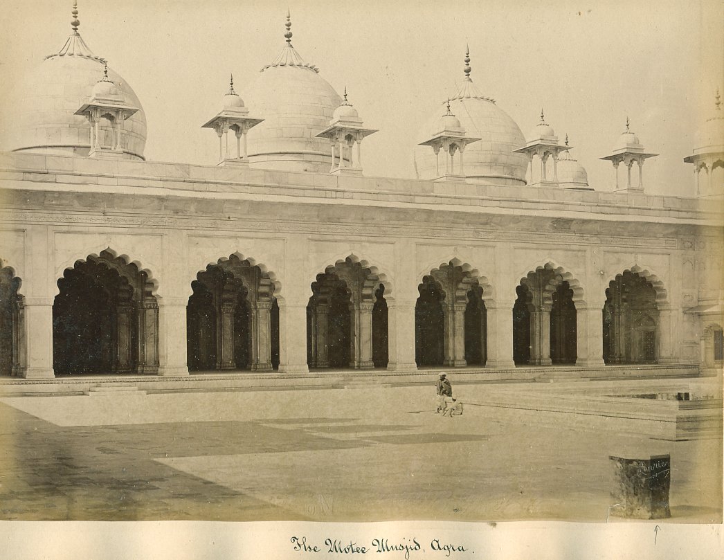 The Motee (Moti / Pearl) Masjid, Agra, Photographed by G. W. Lawrie - Circa 1880's