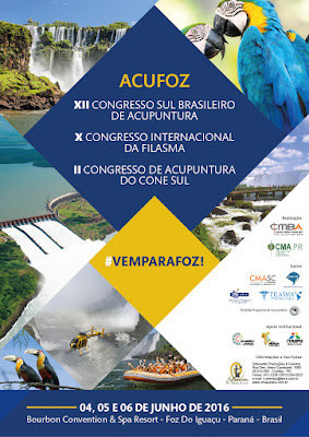 XII Congresso Sul Brasileiro de Acupuntura, o X Congresso Internacional da FILASMA e II Congresso de Acupuntura do Cone Sul