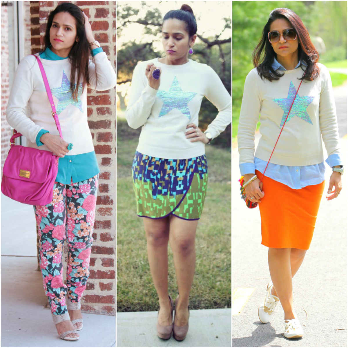 Three Ways To Style A Light Sweater | Tanvii.com - Indian Fashion ...