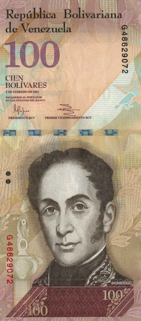 100 bolívares é a nota máxima. Com seis destas dá para comprar um shampoo no mercado paralelo. 100 bolívares é a nota máxima. Com seis destas dá para comprar um shampoo no mercado paralelo.