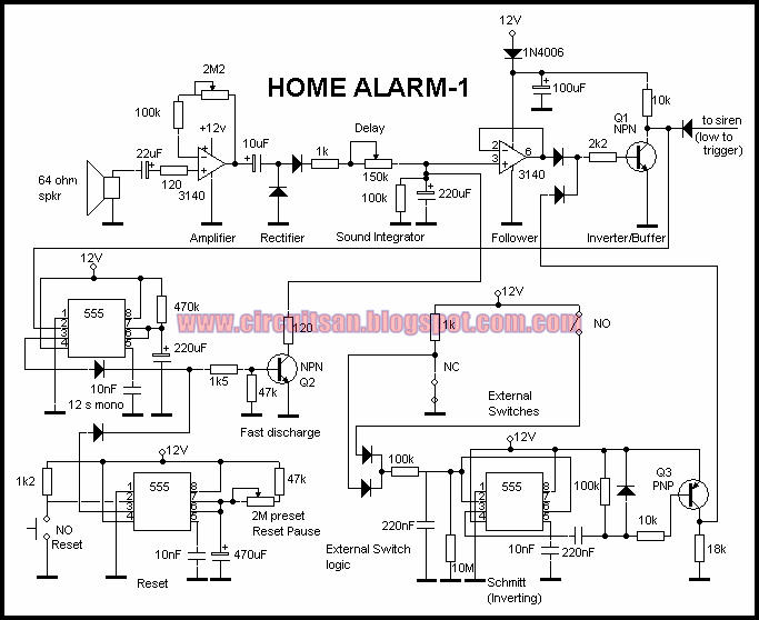 Alarm Systems Circuit Diagram