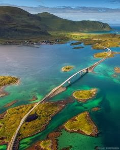 The Fredvang Bridges in Lofoten Island Norway