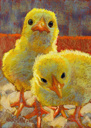 chicks paintings easter happy pastel rita kirkman daily 7x5 inches