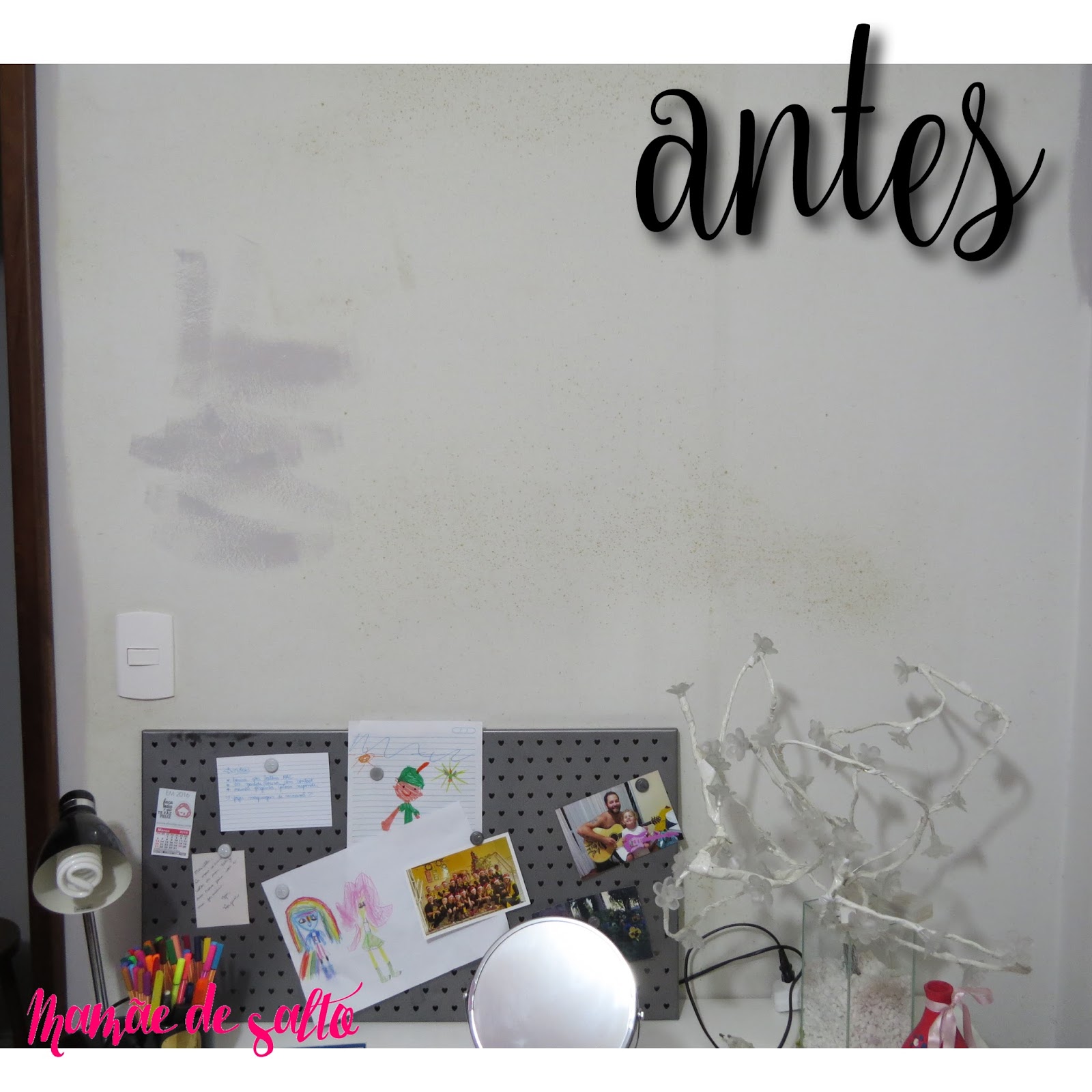 como fazer parede quadro negro/blackboard ... blog Mamãe de Salto