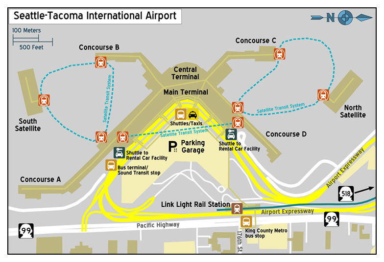 Airport Layout Seattle Airport Terminal Map Images