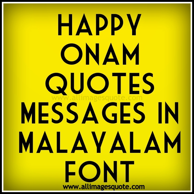 Happy Onam Quotes Messages in Malayalam font