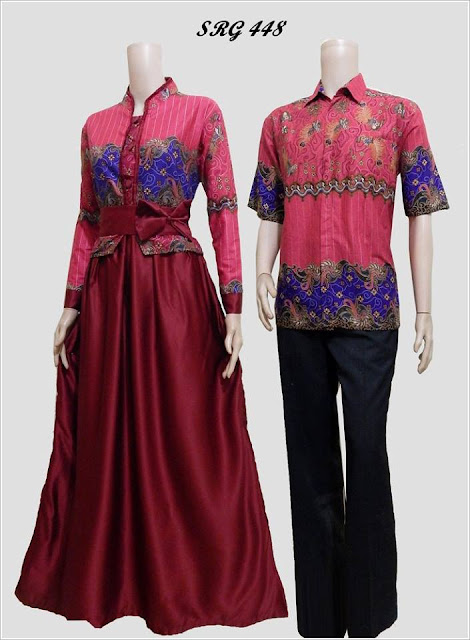 Model Gamis Batik Pasangan Untuk Pesta Pernikahan Model Gamis Batik Pasangan Untuk Pesta Pernikahan
