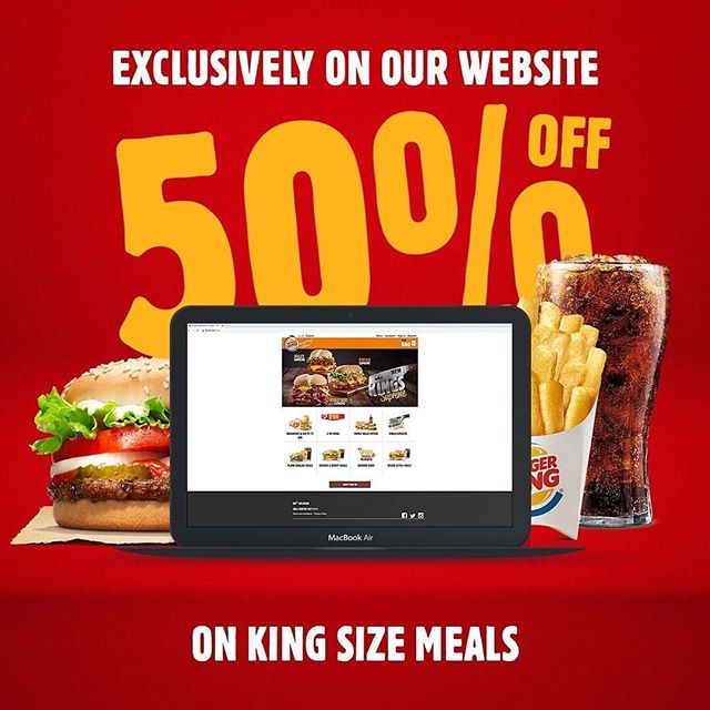 Burger King Kuwait Get 50 discount on King size meals SaveMyDinar Offers, Deals