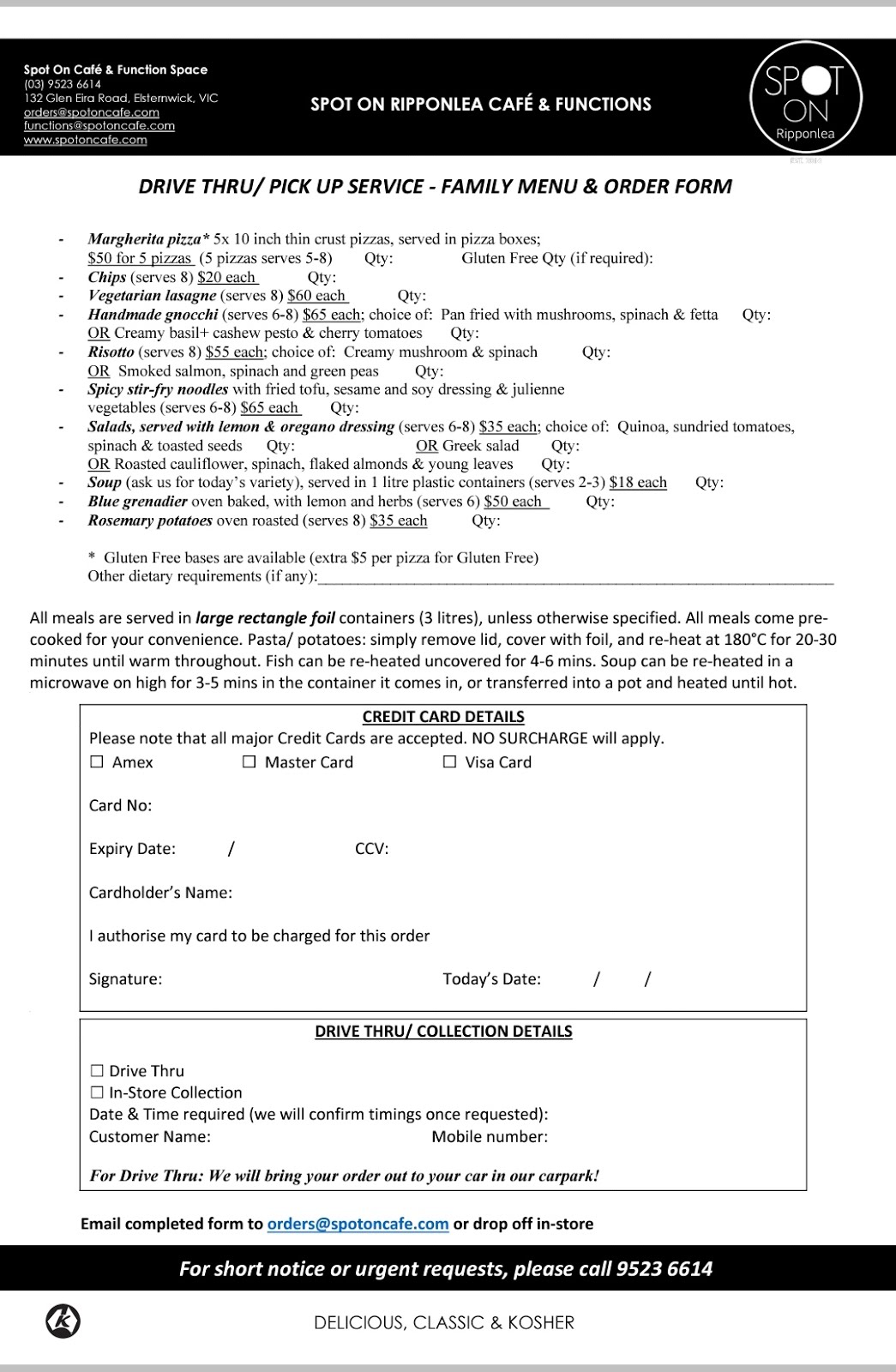 Emmanuel's Email Spot On Family order form 2020