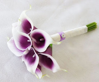 Silk Purple Calla Lily Wedding Bouquet for Bridesmaid Silk Purple Calla Lily Wedding Bouquet for Bridesmaid