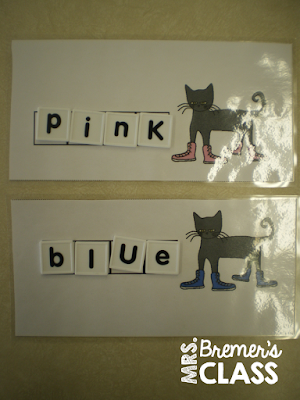 Color Words activities for Kindergarten and First Grade- perfect as literacy centers!