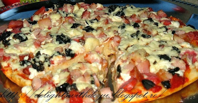 Pizza cu kaizer si branza