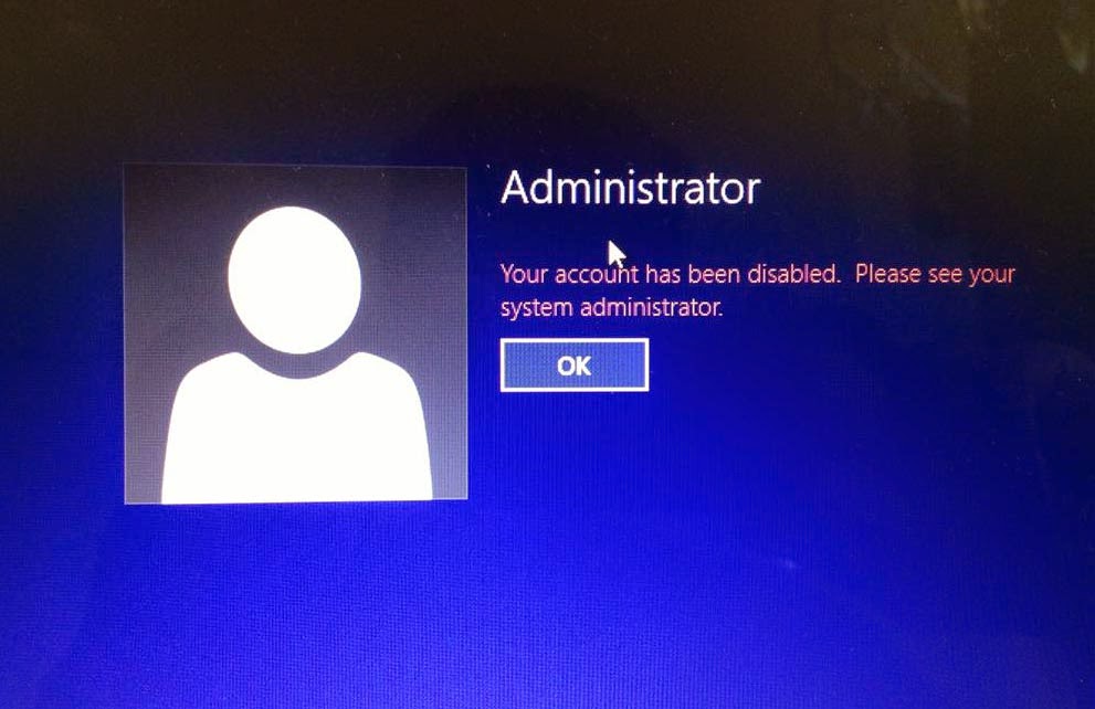 SolutionTech24 Administrator Account Disabled Accidently Also Deleted solutiontech24-administrator-account-disabled-accidently-also-deleted