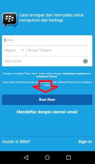 Buat Akun BBM cara Daftar BBM