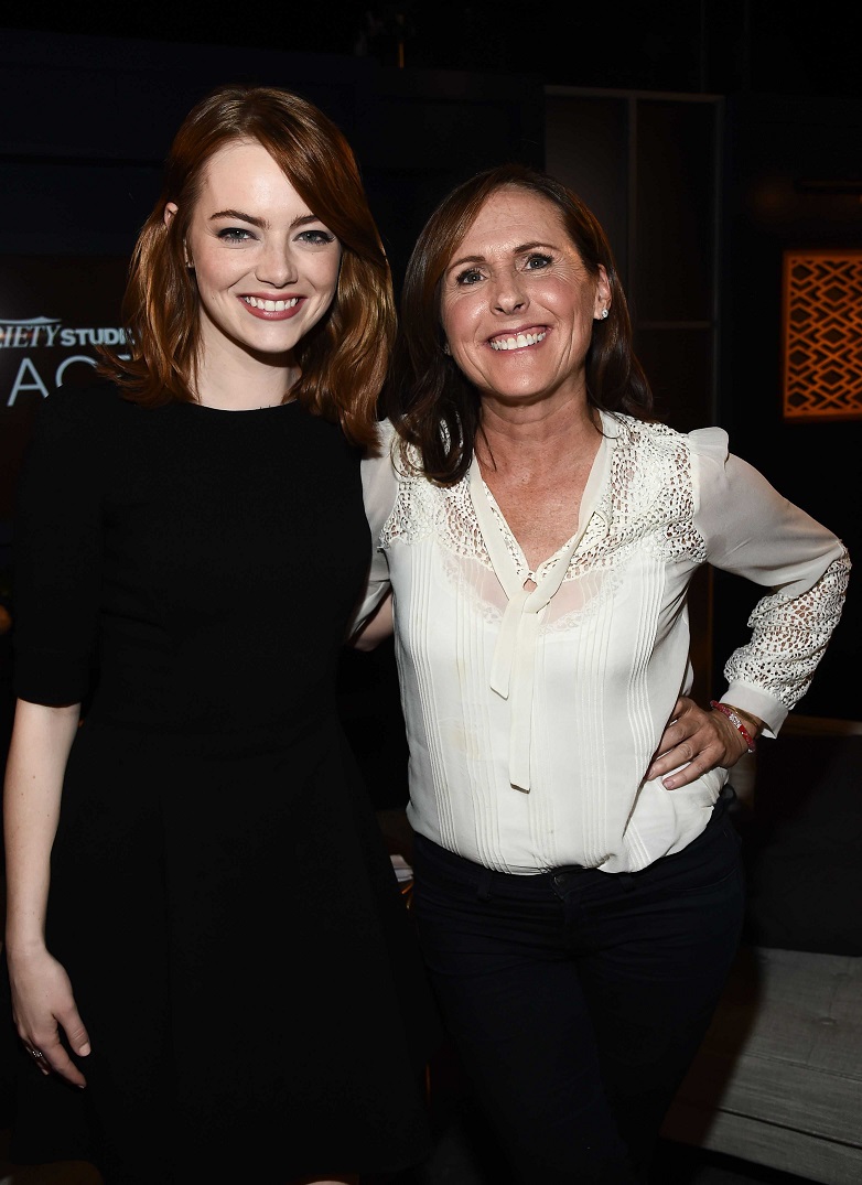 Emma Stone is chic in velvet LBD at the Variety's Actors on Actors Taping