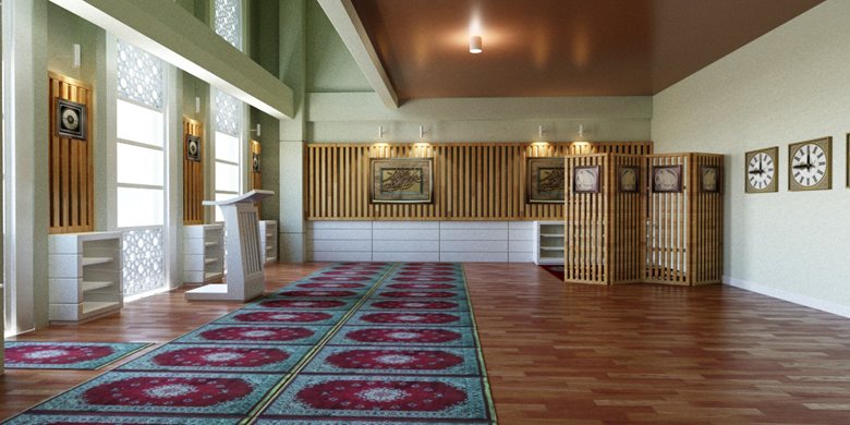 Lingkar Warna Desain Interior Masjid Di Makassar Posisinya