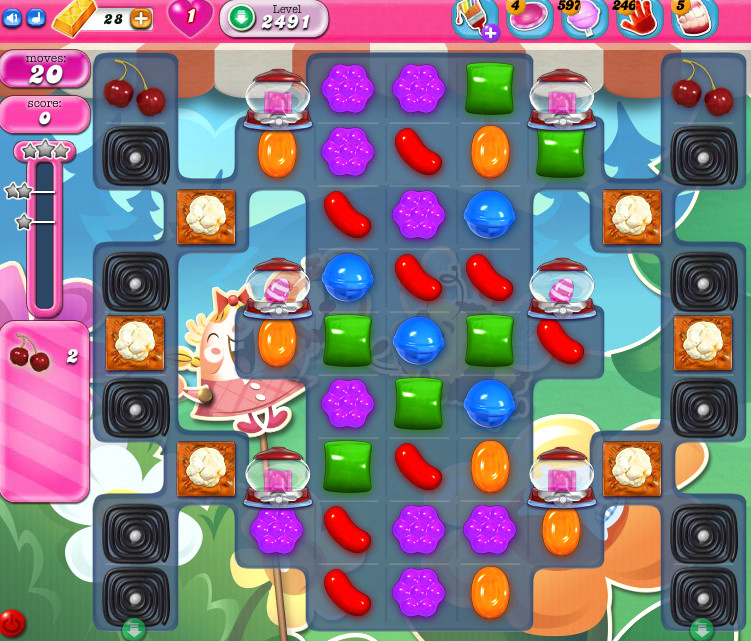 Candy Crush Saga level 2491 Candy Crush Saga level 2491