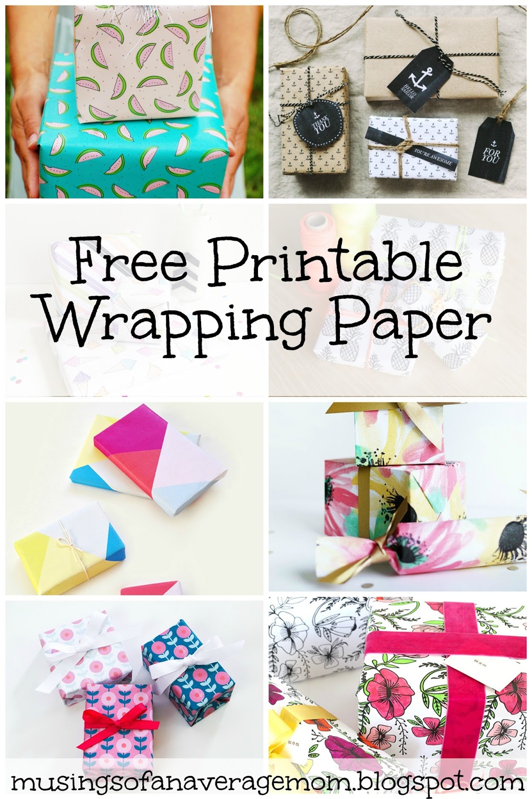 Musings of an Average Mom: Free Printable Wrapping Paper
