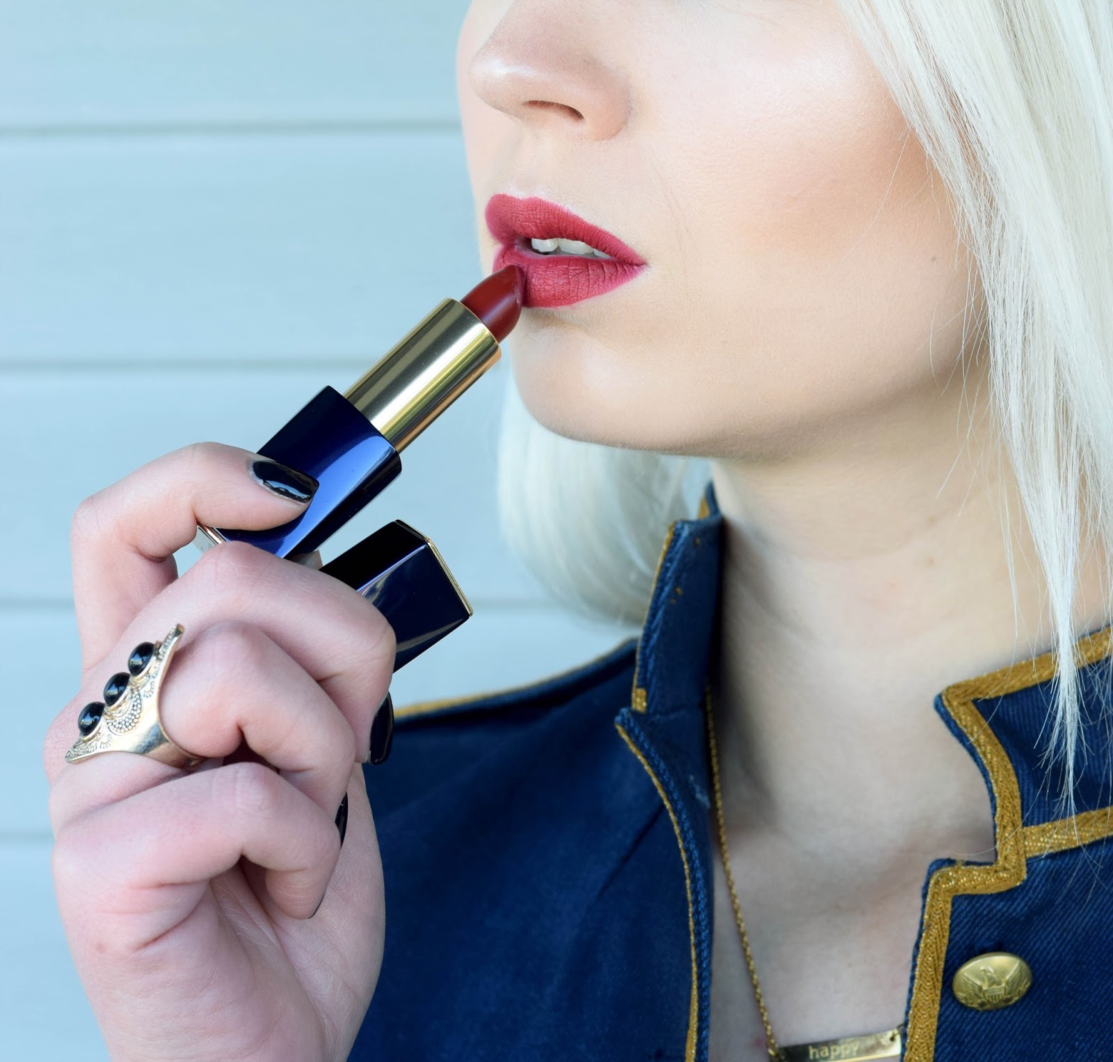 Estee Lauder Lipstick Review German Blondy