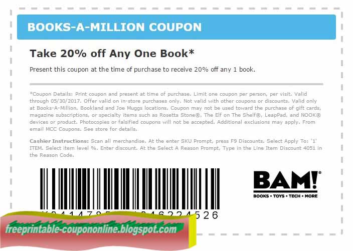 books a million coupon 2019