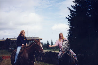 on two horses in Courtenay, B.C.