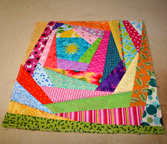 How to sew an easy Crazy Quilt Block 
